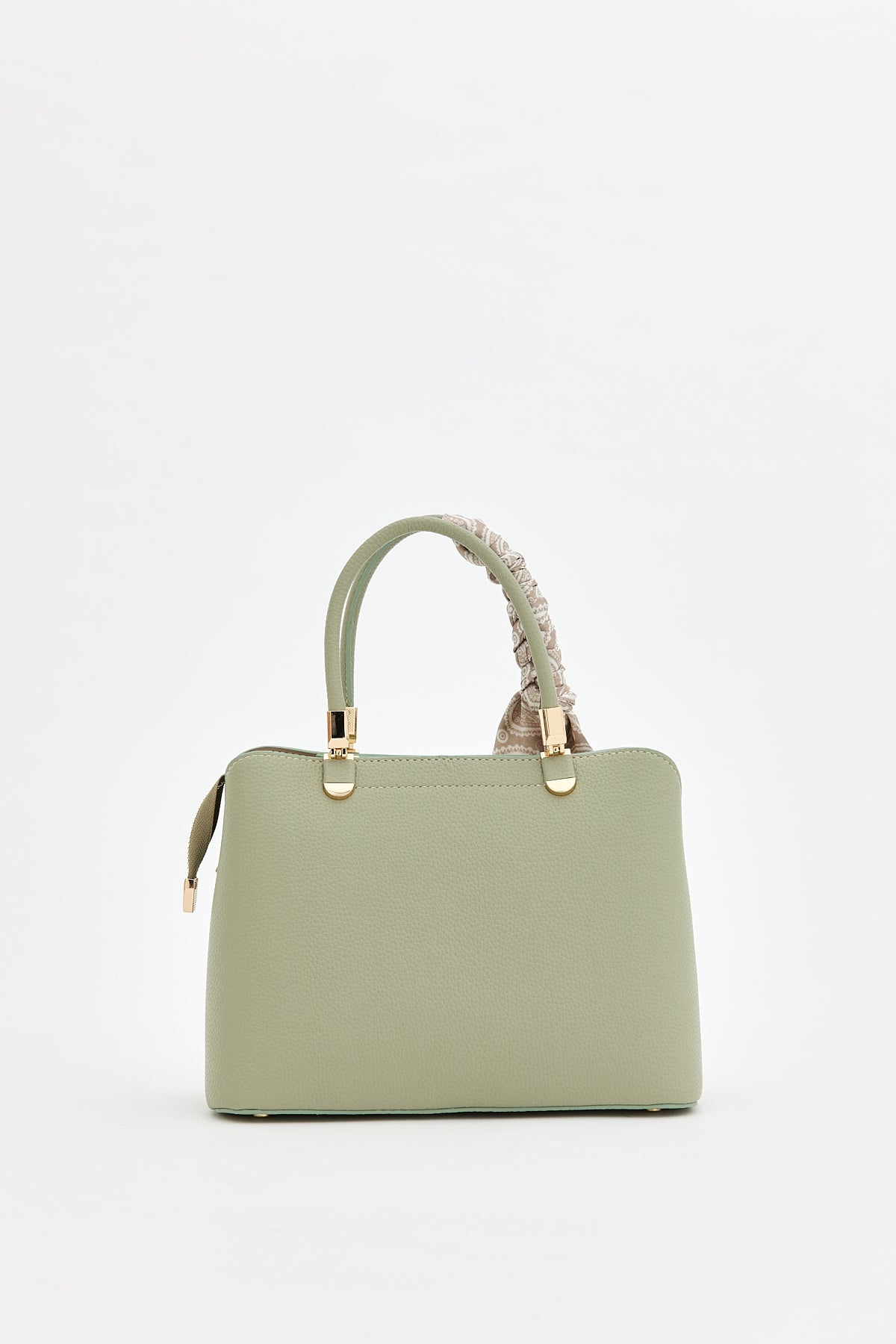 Fularlı Tote Çanta - Mint