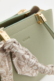 Fularlı Tote Çanta - Mint