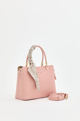 Tote Bag with Scarf - Powder Pink