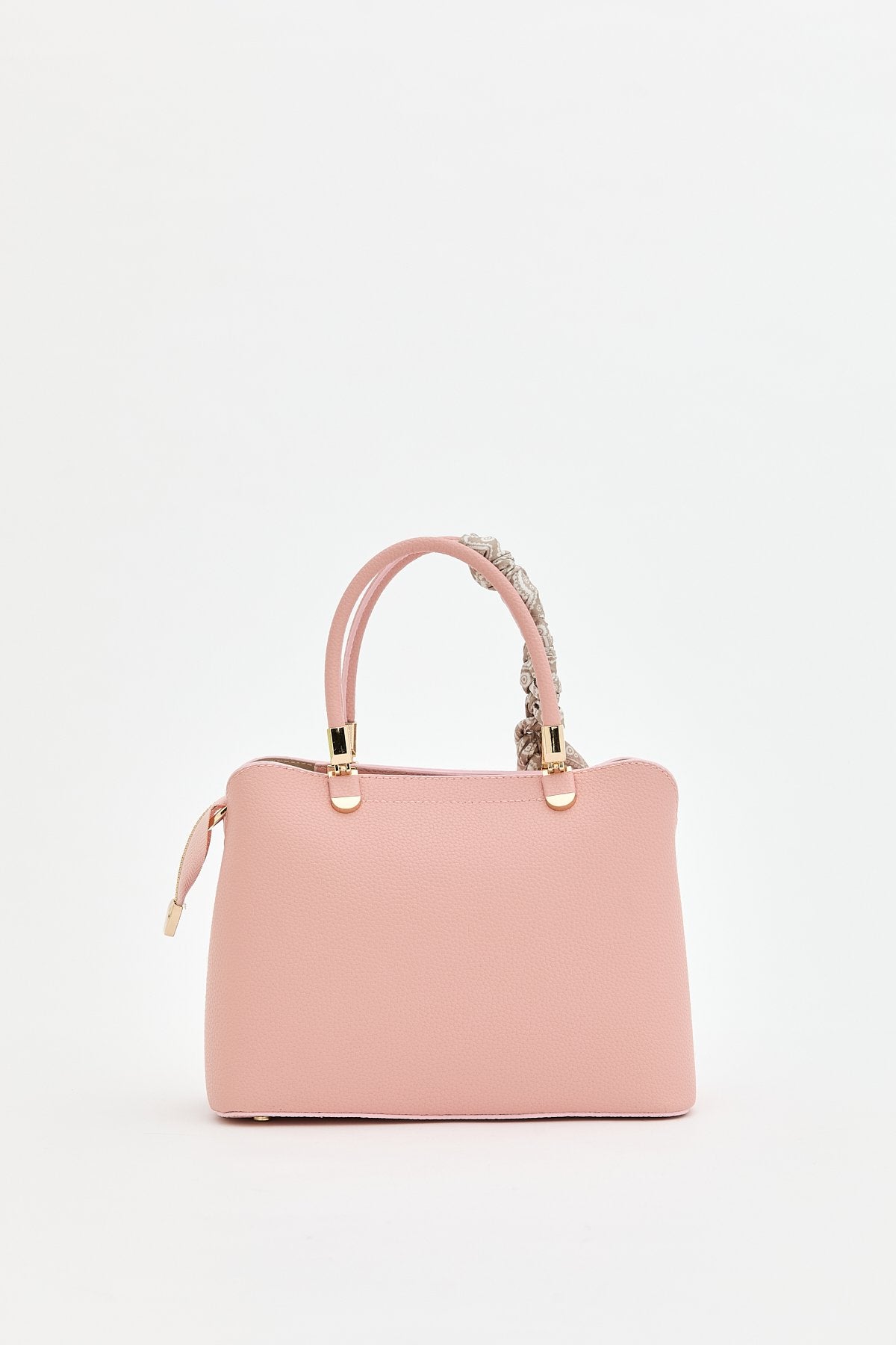 Tote Bag with Scarf - Powder Pink
