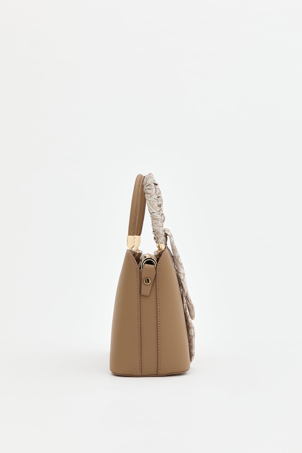 Tote Bag with Scarf - Mink