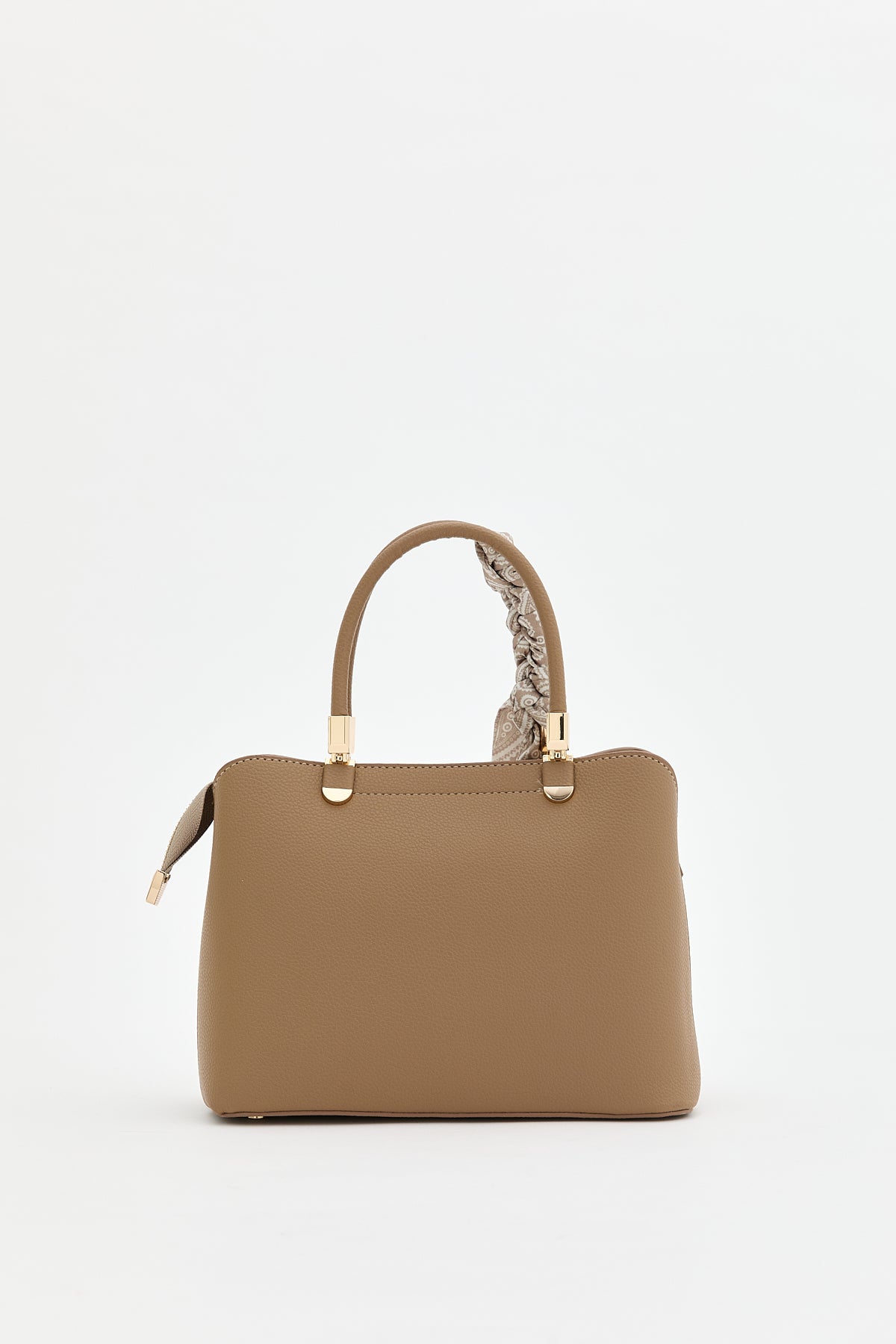 Tote Bag with Scarf - Mink