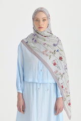 Garden Cotton Modal Shawl - Powder