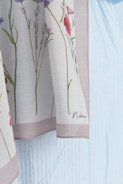 Garden Cotton Modal Shawl - Powder