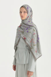 Garden Cotton Modal Shawl - Stone