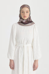 Garden Whisper Twill İpek Eşarp - Gül Kurusu