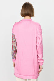 Garnili Cep Detaylı Tunik - Pembe