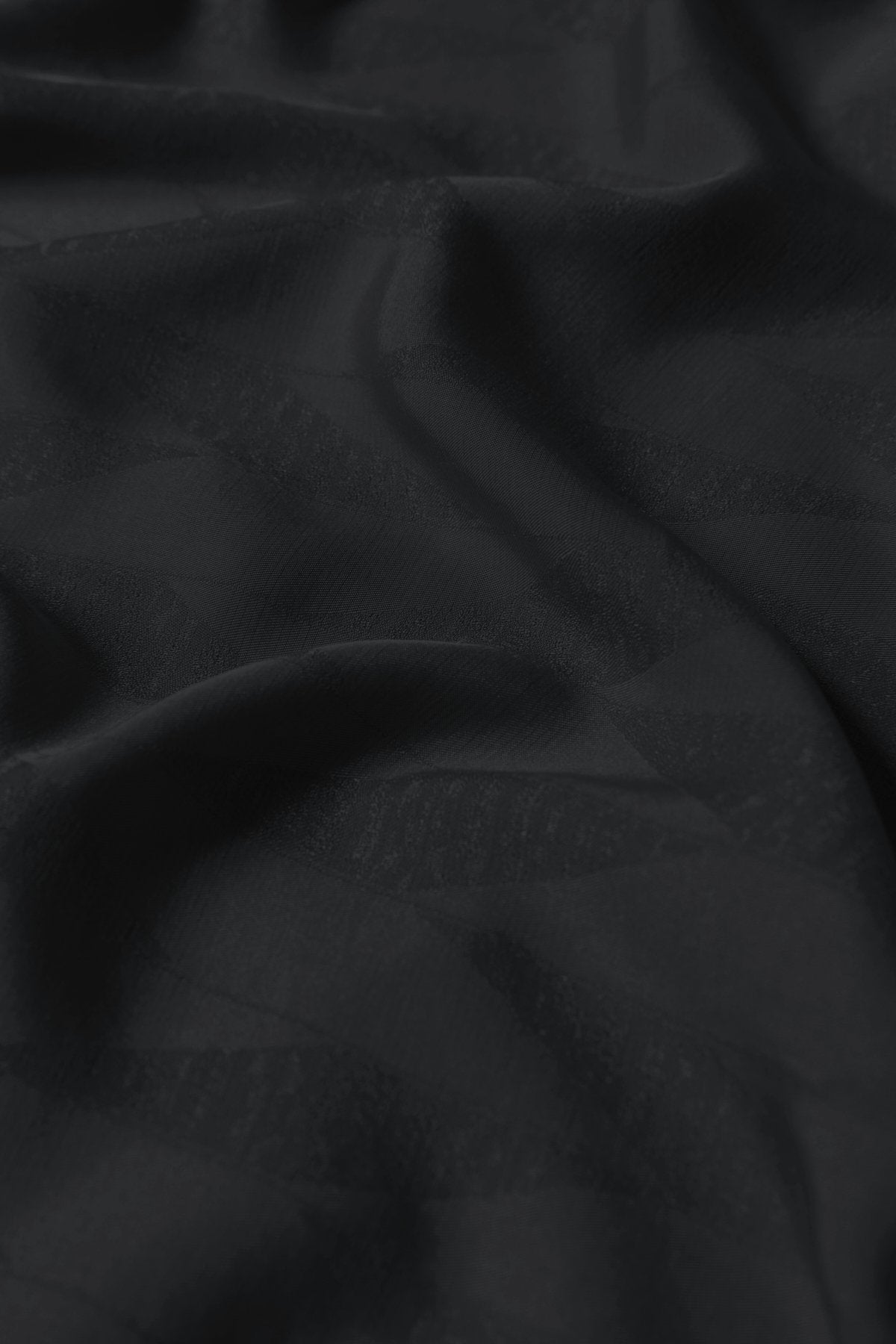 Geometric Pattern Modal Scarf - Black