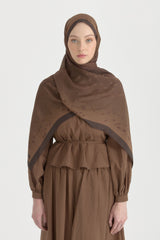 Deer Pattern Viscose Floss Shawl - Coffee