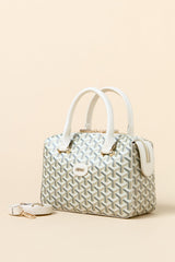 Gold Detailed Handbag - Mother-of-Pearl
