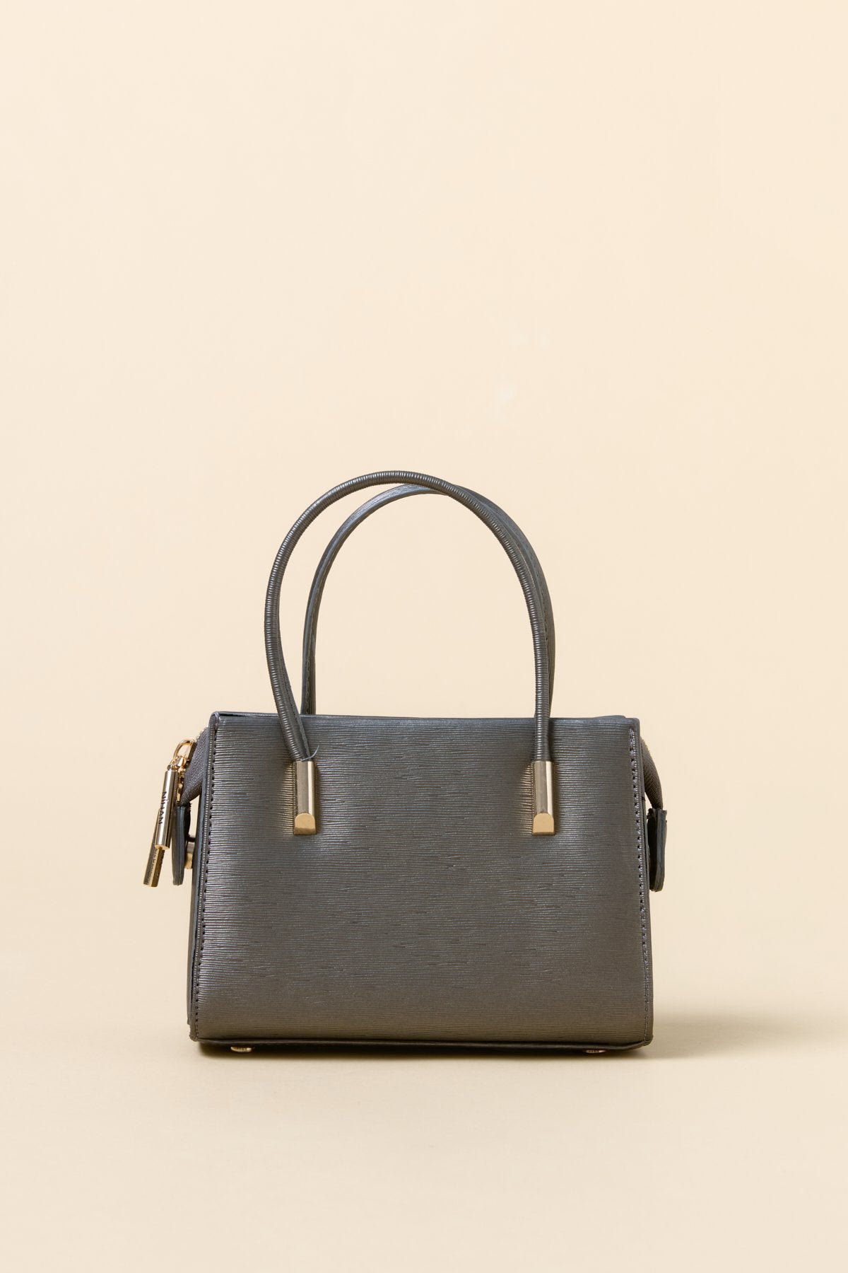 Gold Detaylı Satchel Çanta - Antrasit