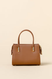 Gold Detailed Satchel Bag - Tan