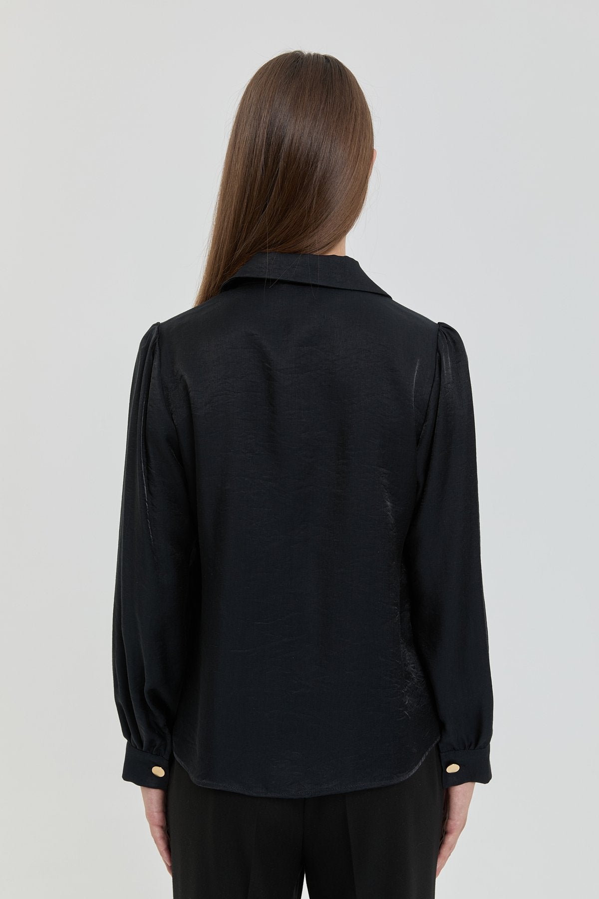 Gold Buttoned Shirt - Black