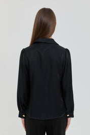 Gold Buttoned Shirt - Black