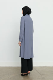Collared Basic Tunic - Grey