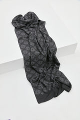 Graphic Pattern Scarf - Grey