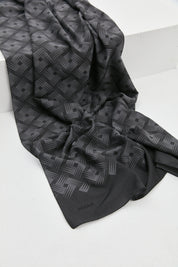 Graphic Pattern Scarf - Grey