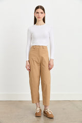Havuç Kanvas Denim Pantolon - Camel