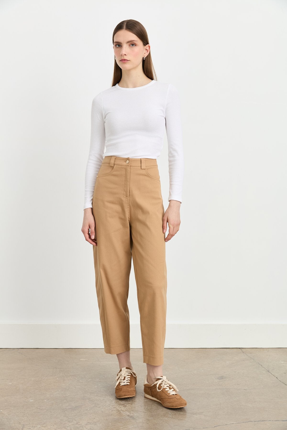 Havuç Kanvas Denim Pantolon - Camel