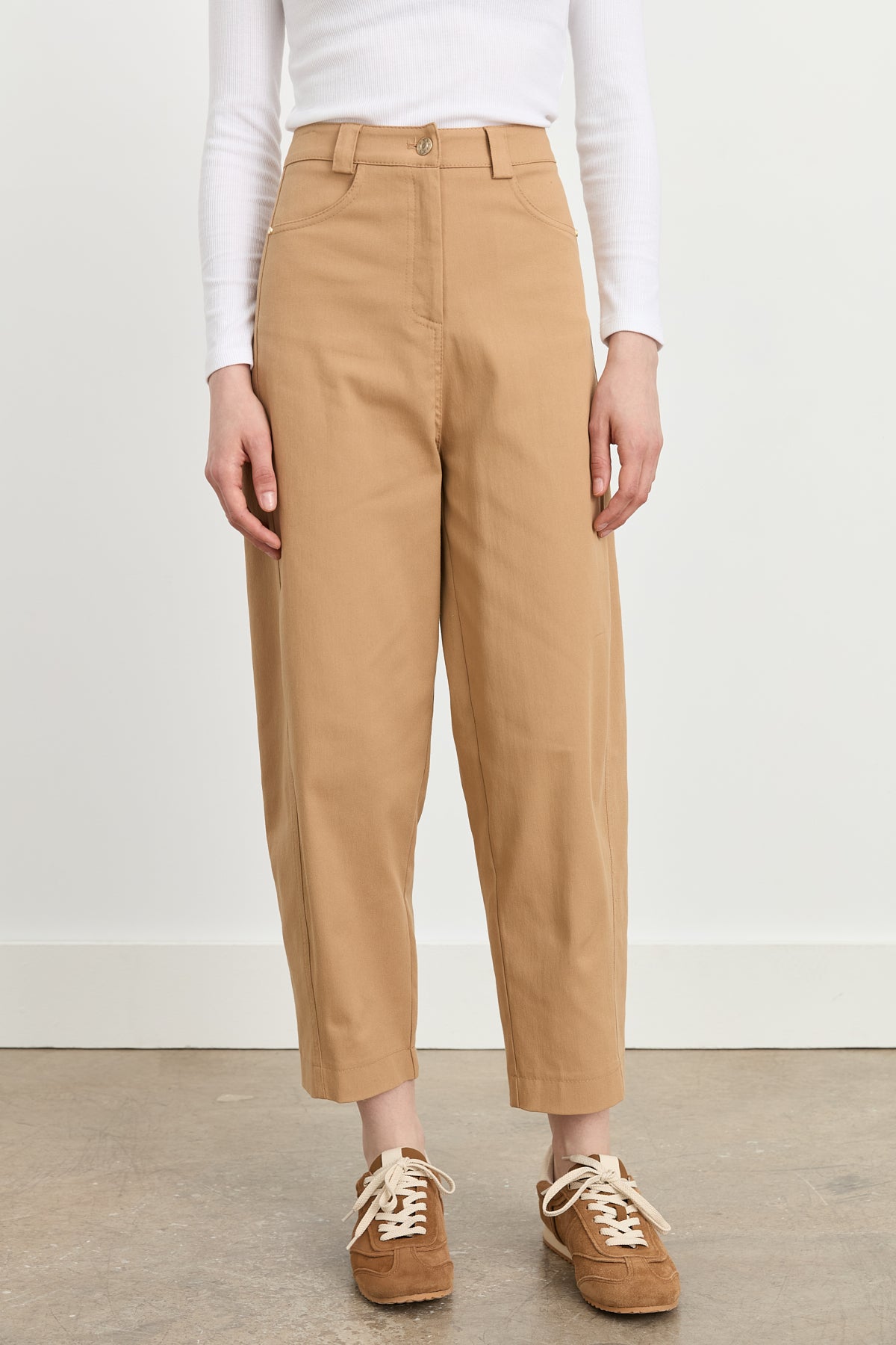 Havuç Kanvas Denim Pantolon - Camel