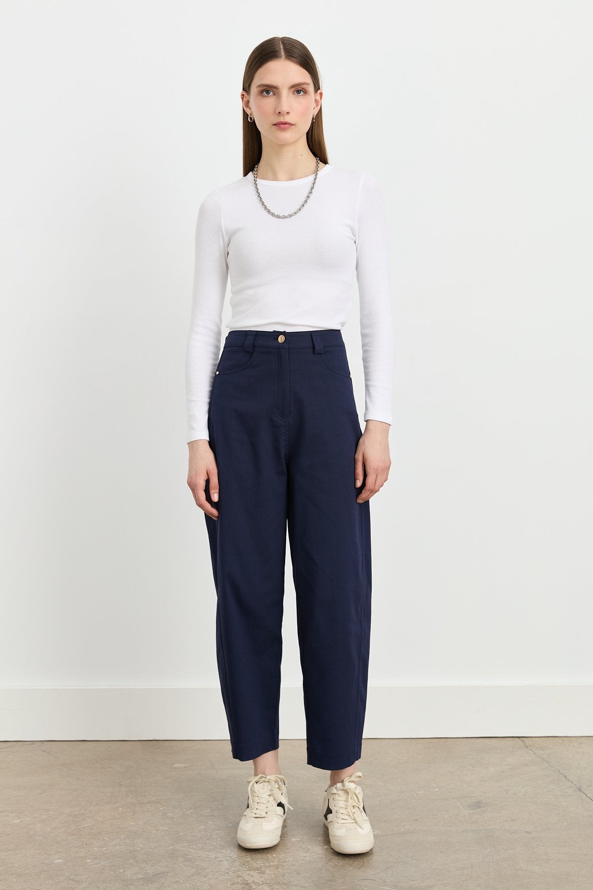 Havuç Kanvas Denim Pantolon - Lacivert