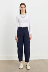 Havuç Kanvas Denim Pantolon - Lacivert
