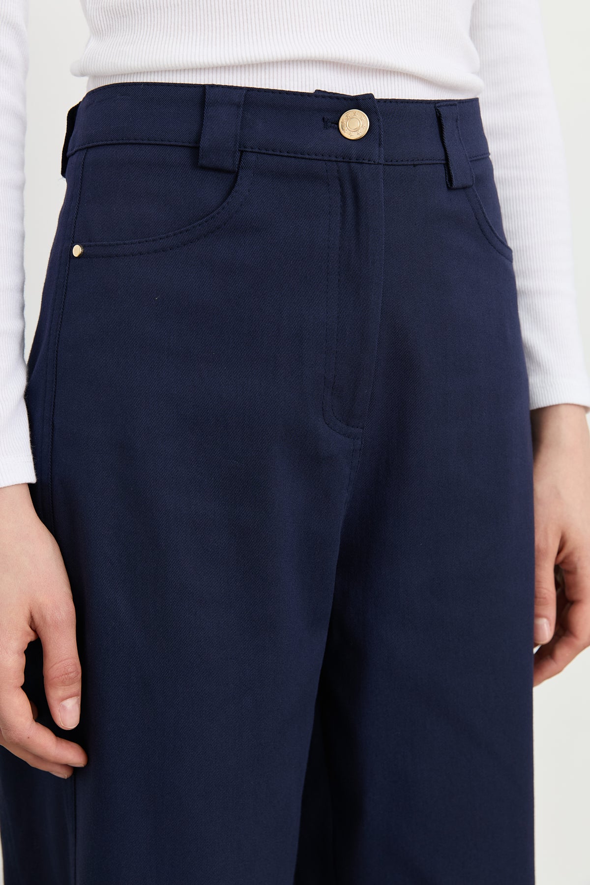 Havuç Kanvas Denim Pantolon - Lacivert
