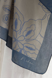 Hibis Cotton Lyocell Shawl - Indigo