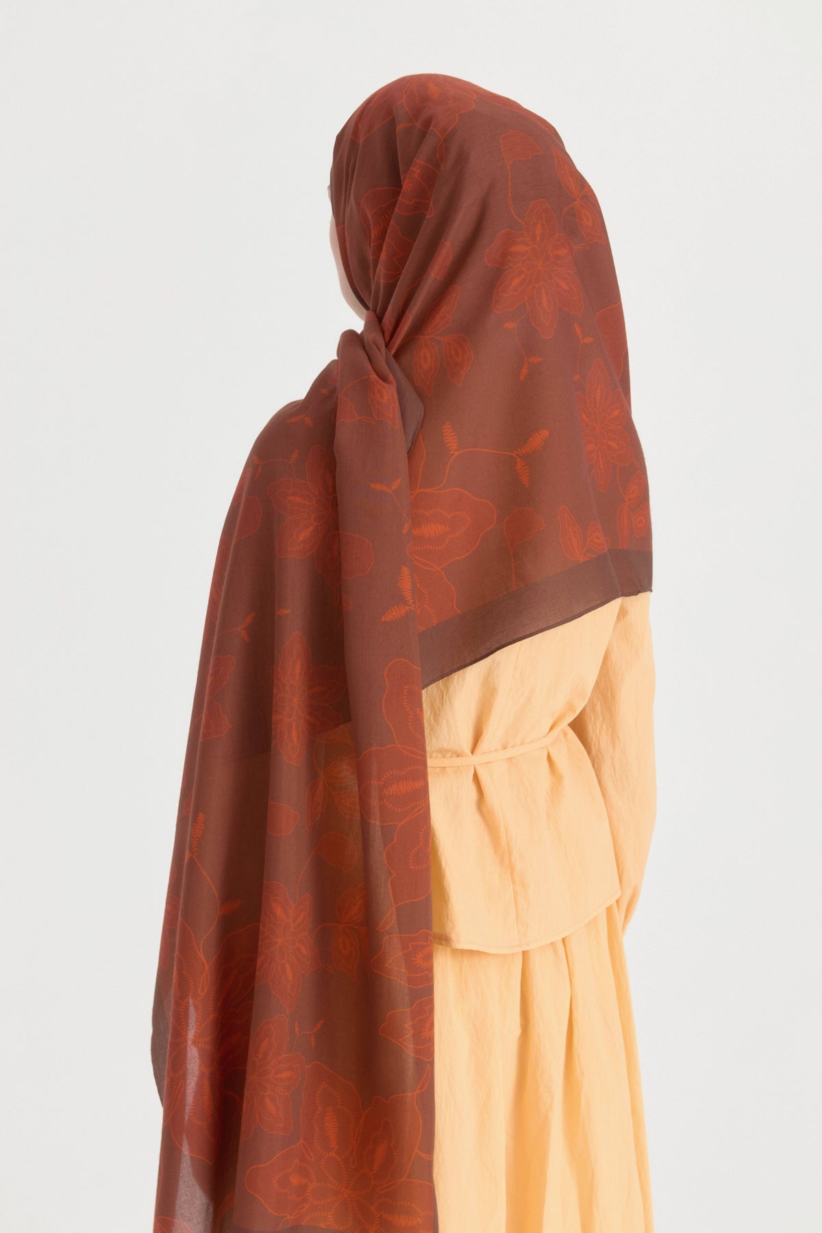 Hibis Cotton Lyocell Shawl - Coffee