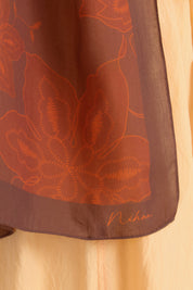Hibis Cotton Lyocell Shawl - Coffee