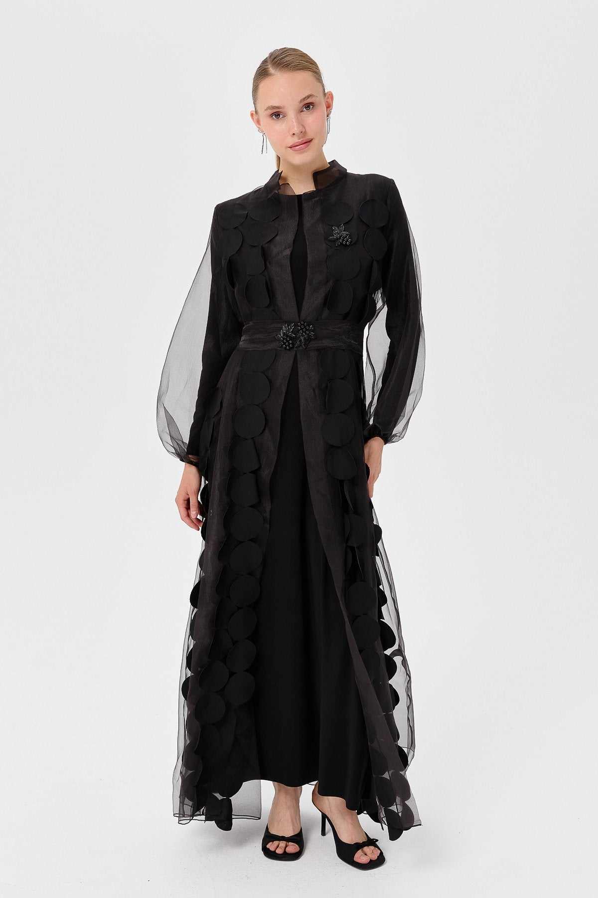 Two-Piece Abaya Set - Black