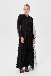 Two-Piece Abaya Set - Black
