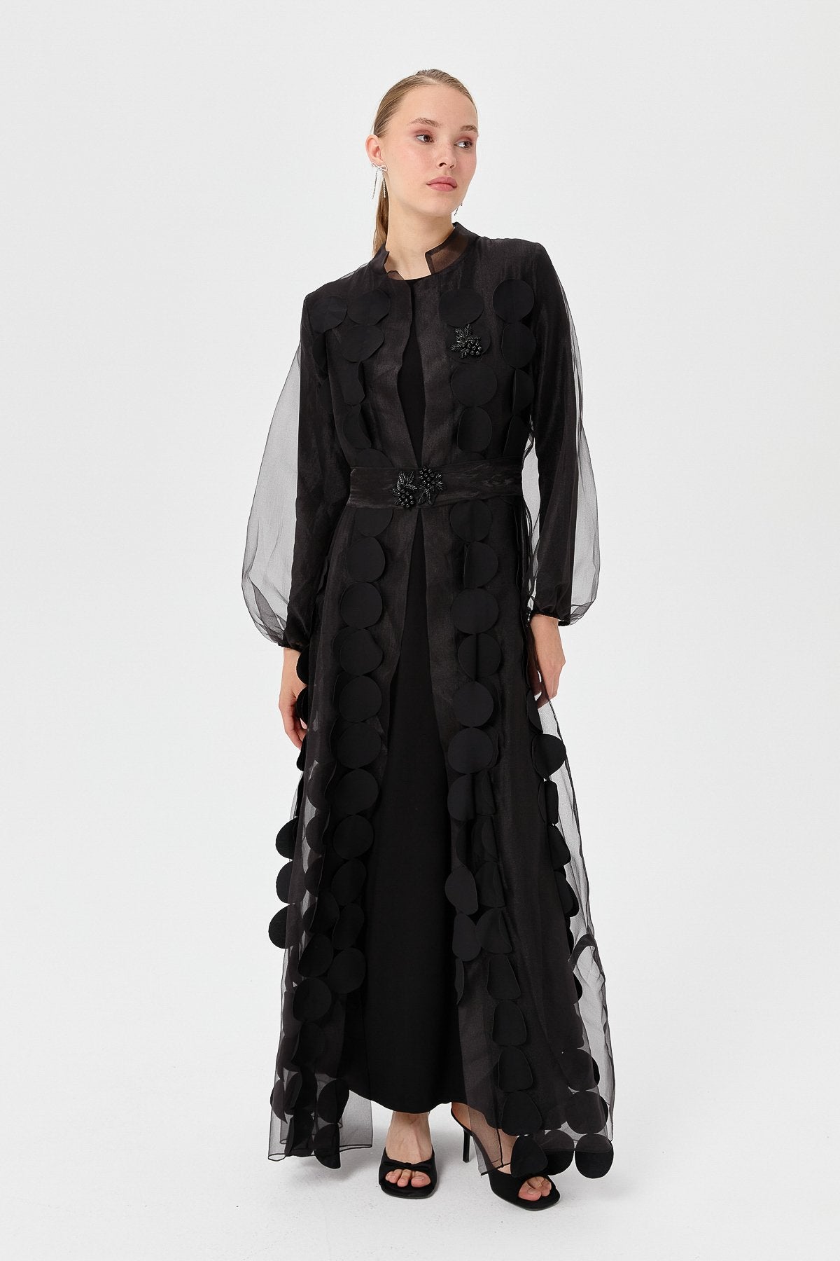 Two-Piece Abaya Set - Black