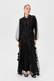 Two-Piece Abaya Set - Black