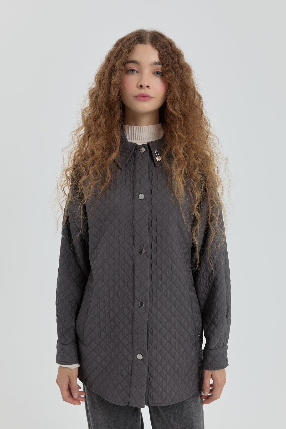 Thin Quilted Jacket - Anthracite
