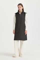 Thin Quilted Vest - Black