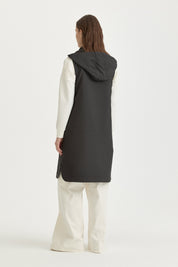 Thin Quilted Vest - Black