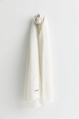 Silk Cotton Scarf - Ecru