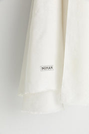 Silk Cotton Scarf - Ecru