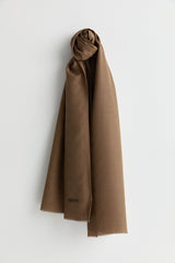 Silk Cotton Scarf - Coffee