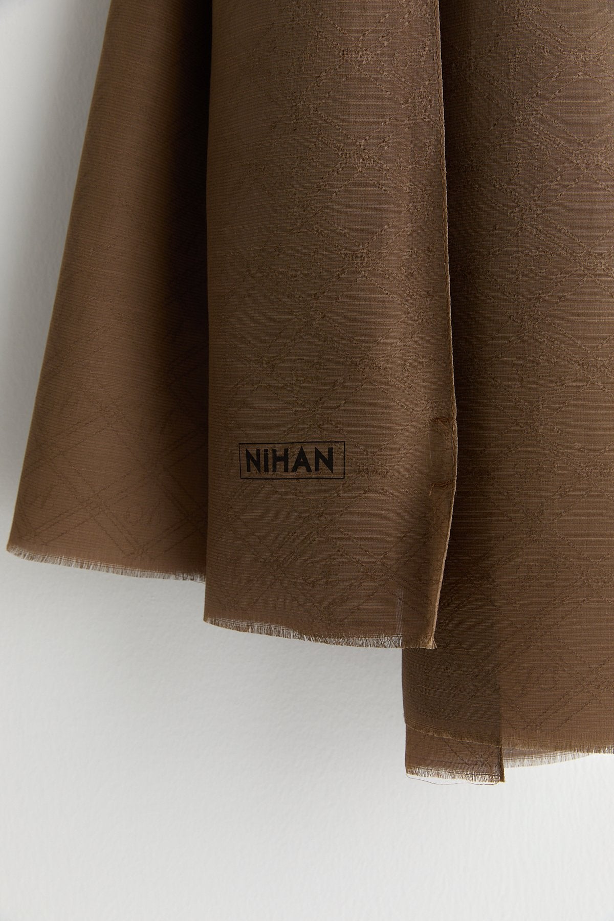 Silk Cotton Scarf - Coffee