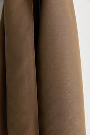 Silk Cotton Scarf - Coffee