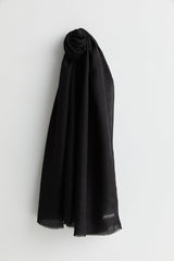 Silk Cotton Scarf - Black