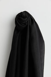Silk Cotton Scarf - Black