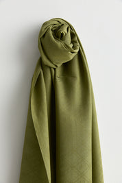Silk Cotton Scarf - Olive Green