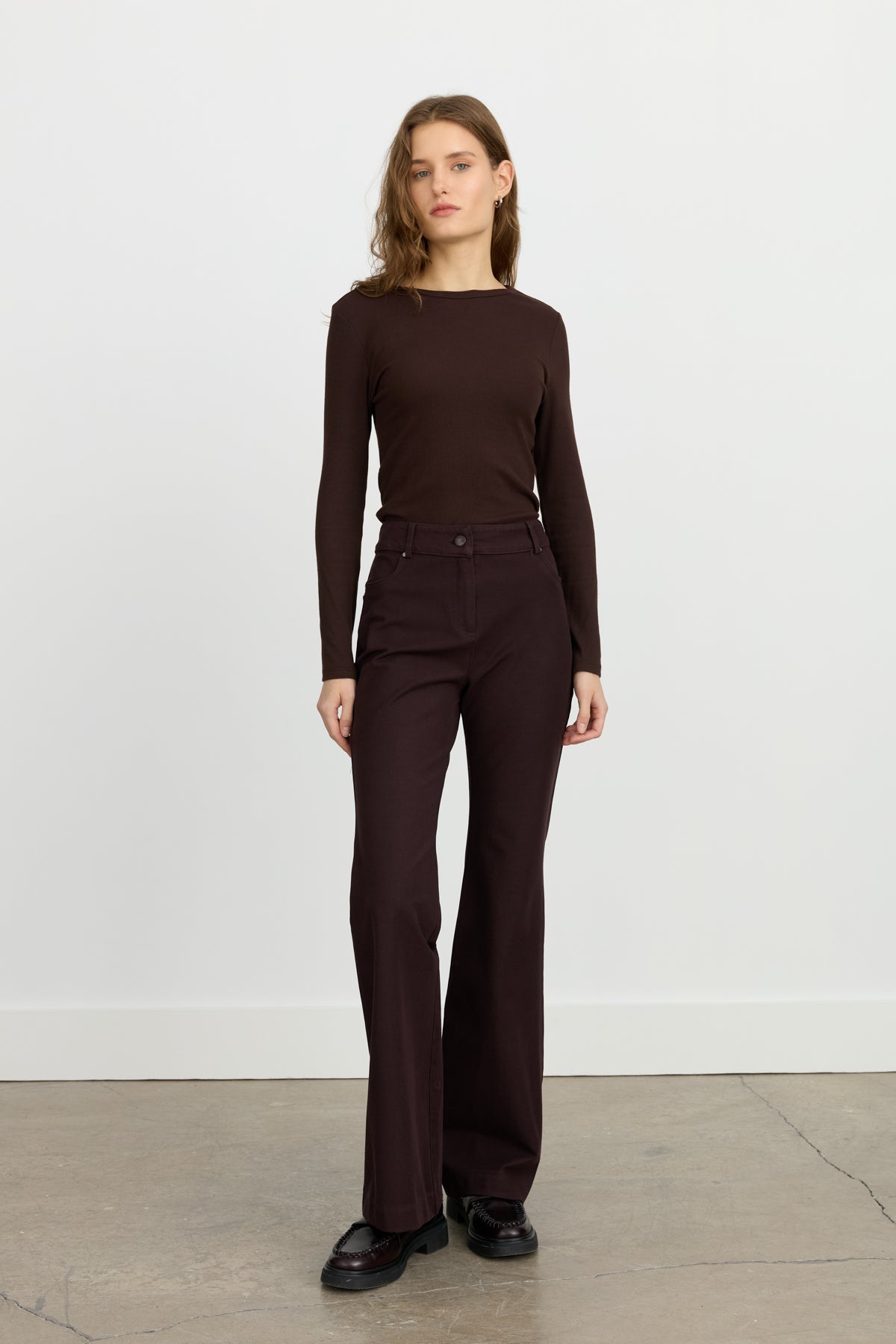Spanish Style Cotton Trousers - Brown