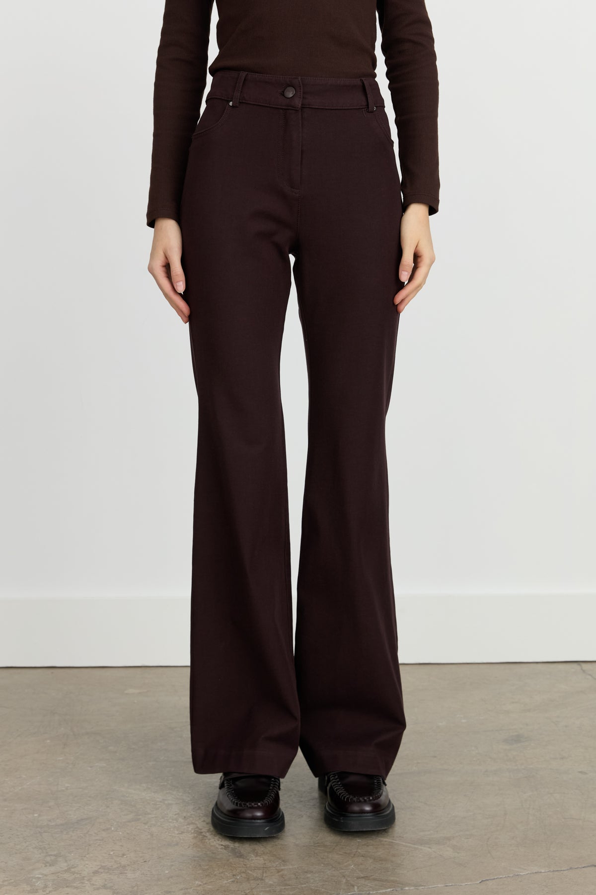 Spanish Style Cotton Trousers - Brown
