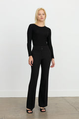 Spanish-style flared trousers - Black