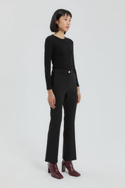 Spanish-style flared trousers - Black
