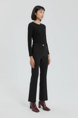 Spanish-style flared trousers - Black
